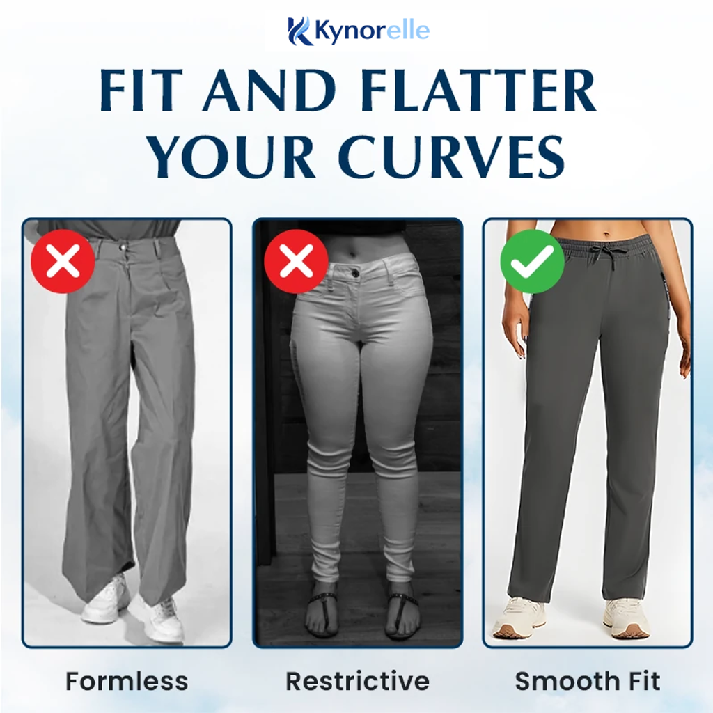 Kynorelle ® - Women's Ultra Stretch Ice Silk Comfort Casual Pants 📢 HOT DEAL 50% OFF ⏰ 